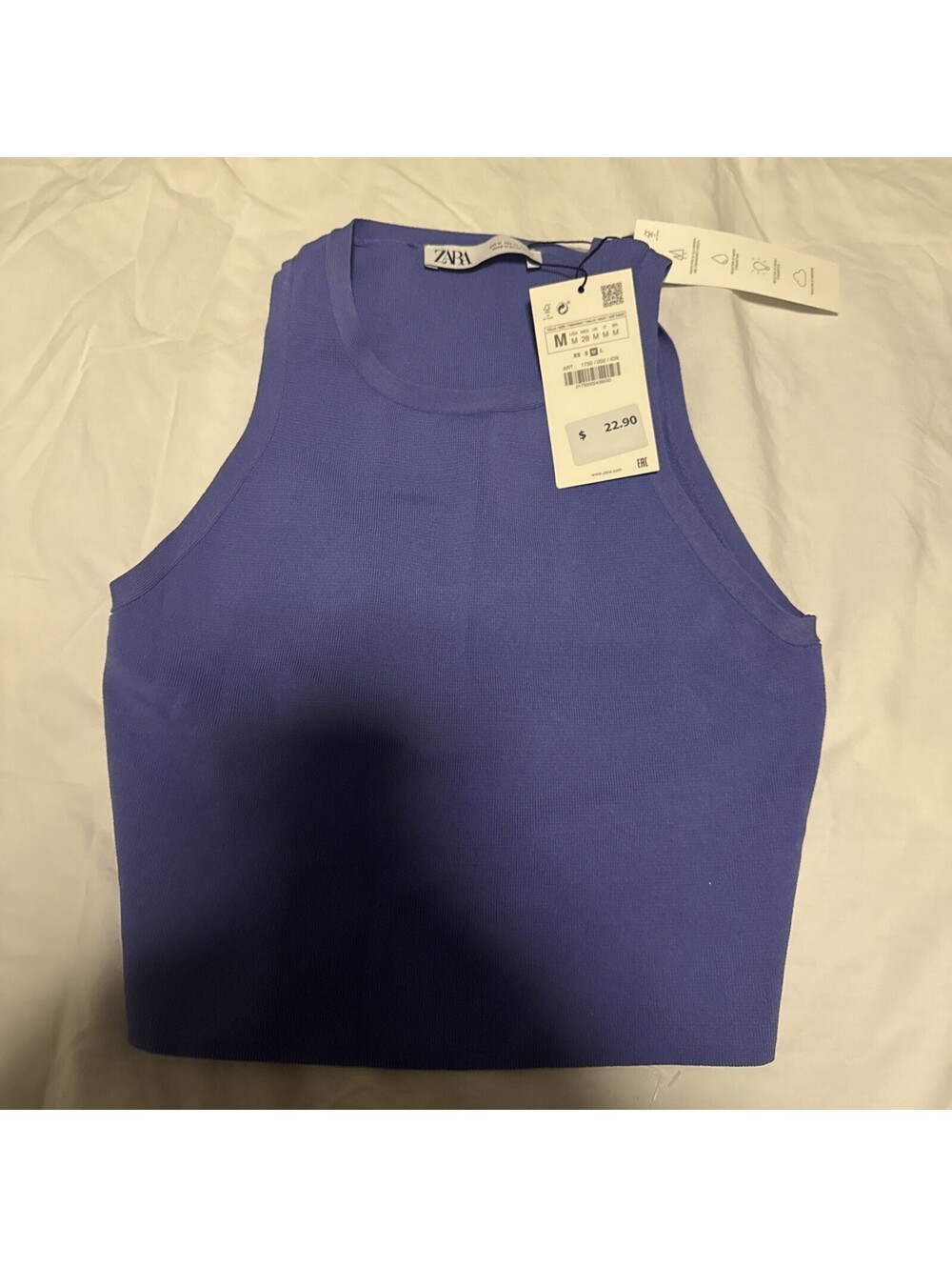 zara crop top medium nwt